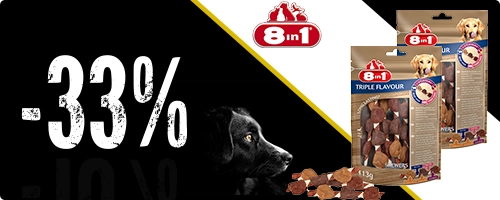 Sconto del 33% sugli snack per cani 8in1